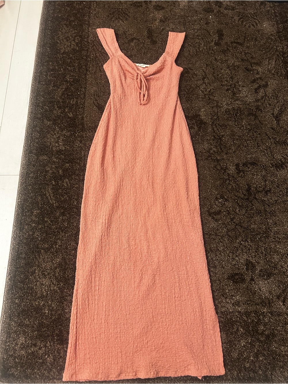 Jessica Simpson Light Pink Sleeveless Tie-Front Maxi Dress